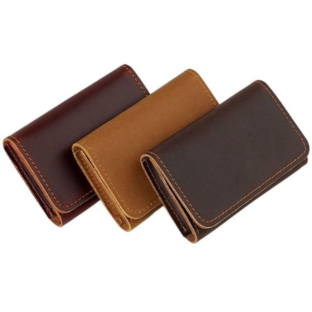 Small Card Holders Clutch Leather Card Holder Fashion Design Men Short Wallet  Travel