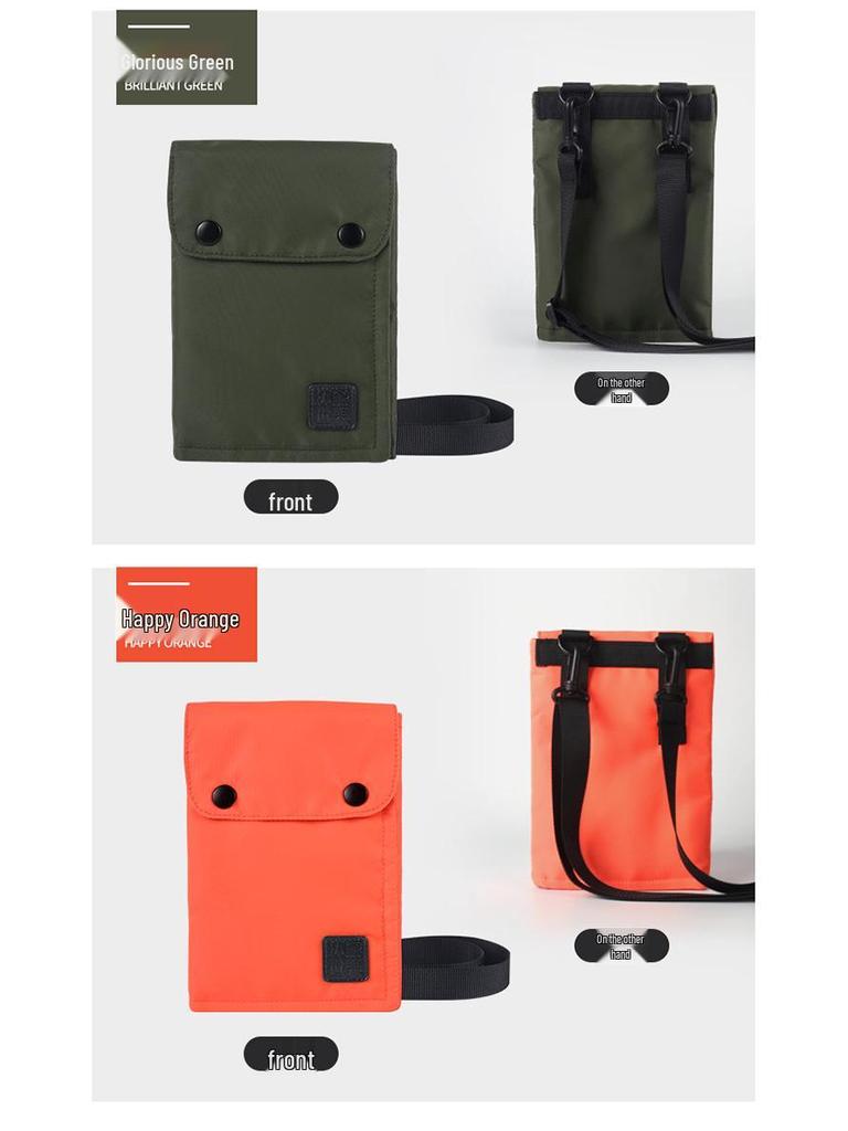 Weiqiang Waterproof Travel Document & Passport Holder, Neck-Hanging Nylon Pouch for Coins/Phone