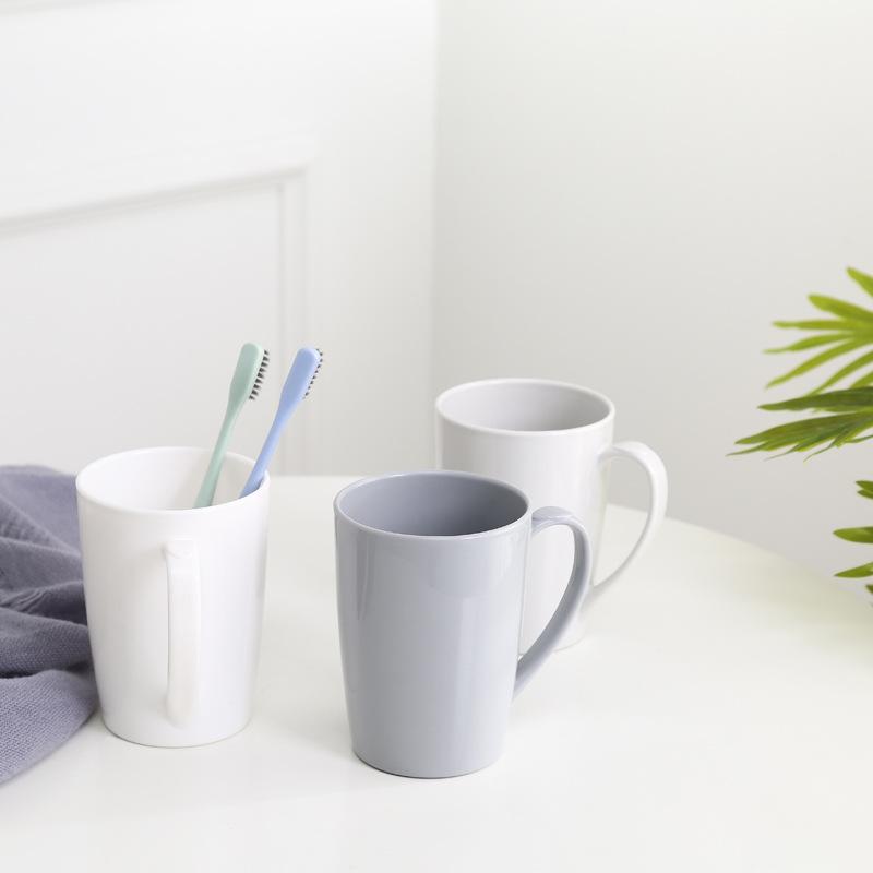 Mouthwash Cup with Handle, Plastic Thickened Brushing Cup, Mouth Cup, Toothbrush Cup, Couple Toothache Basin, Washbasin Cup