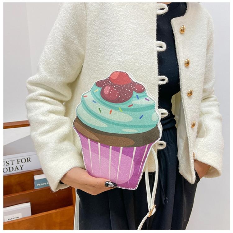 PU Leather Purse Cupcake Box Cupcake Crossbody Bag for Women Girl