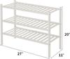 3-Tier Bamboo Shoe Rack - Free Standing Space-Saving Shoe Shelf Organizer for Small Spaces, Stackable Eco-Friendly
