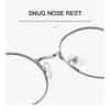 Photochromic Metal Round Glasses Anti Blue Light Universal Flat Clear Eyewear Frame for Men Women