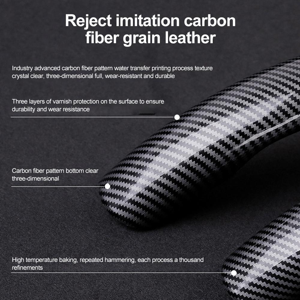 Car Steering Wheel Cover 38cm Carbon Fiber Silicone Steering Wheel Non-slip Protective Ultra-thin Cover Type D Car Accessories