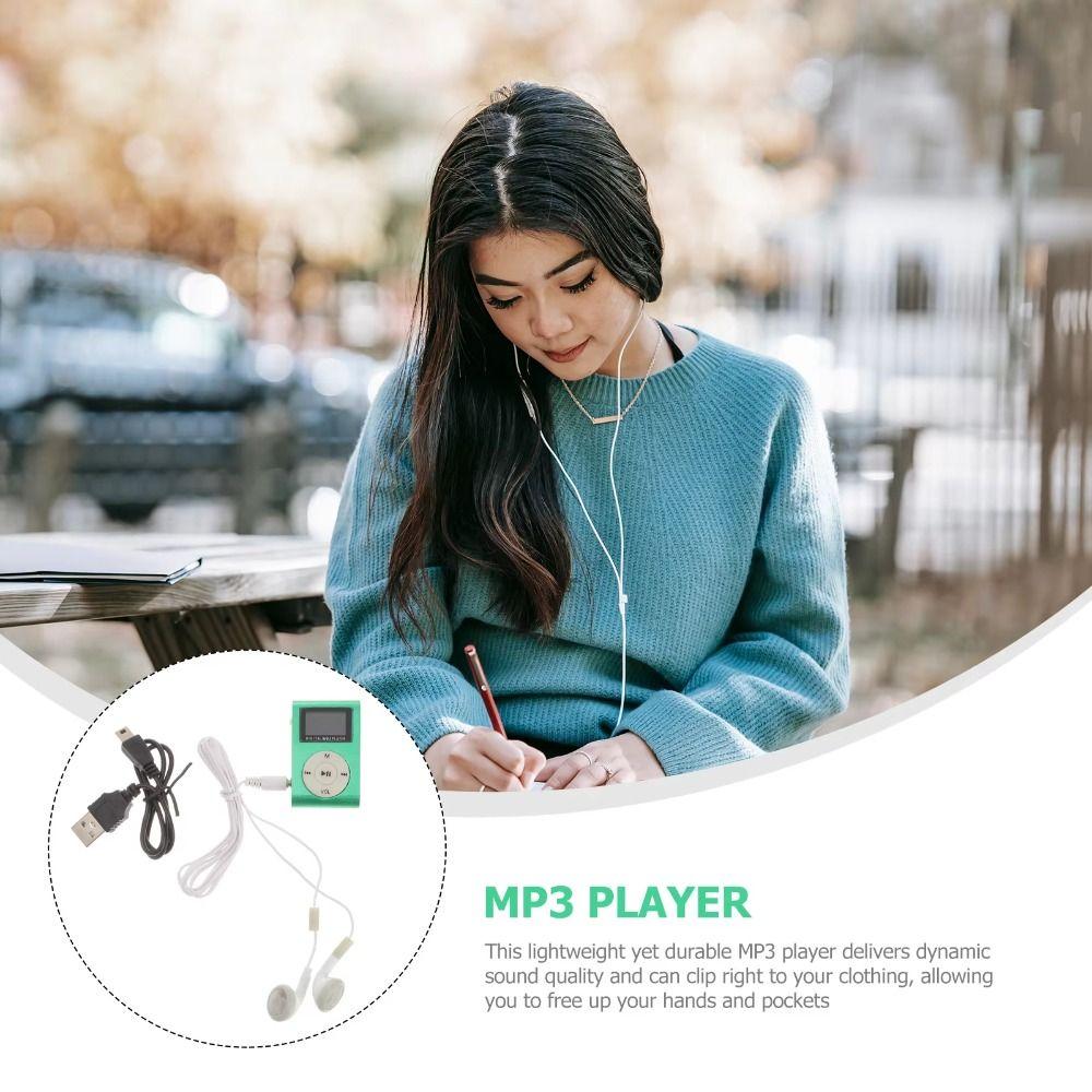 with LCD Screen Portable Mini MP3 Player Metal Clip Student Walkman  Listen Music