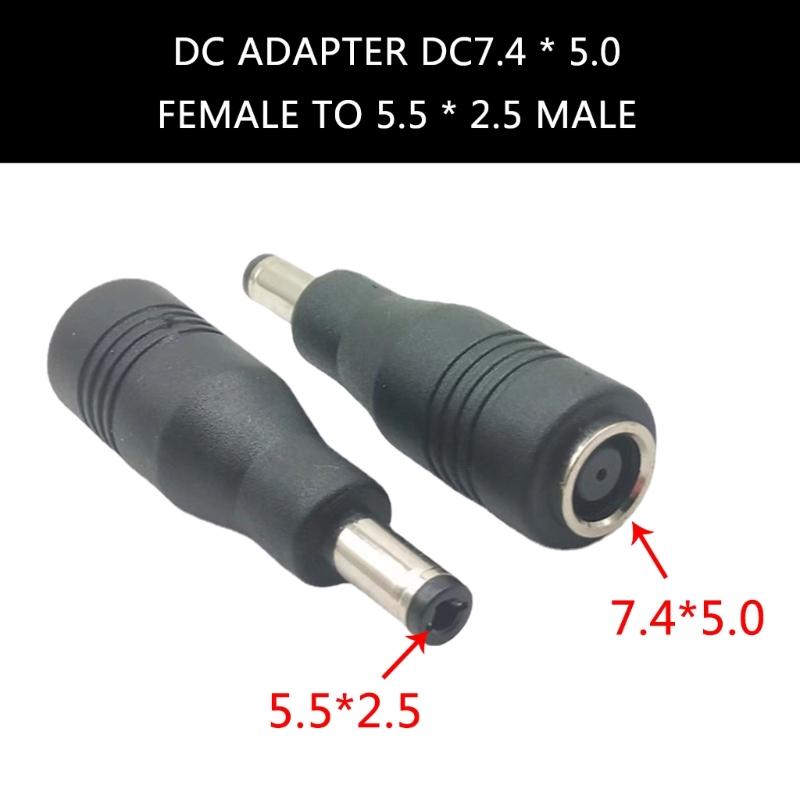 Portable DC7450 Female To DC5.5x2.5mm Male Converter Adapter Power Conversion Head for Various Laptops Brands