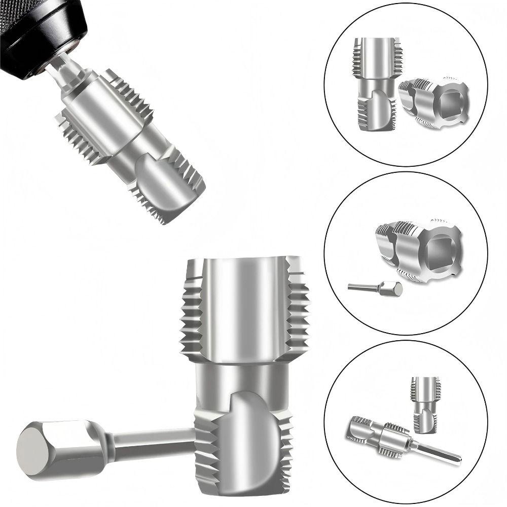Double Head Water Pipe Inner Hole Opener Universal Manual Water Pipe Thread Openers 4-point 6-point Internal Thread Drill Bits