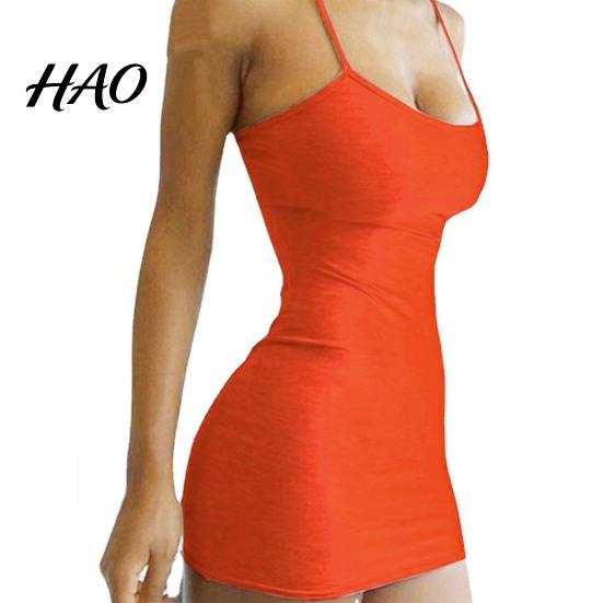 Solid Color Dress Women Slip for Club Party Beach Spaghetti Strap Sheath Slim Fit Bodycon Sleeveless Backless Strappy Summer Mini