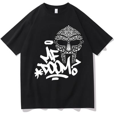 Unisex MF Doom Letter T Shirt Tee Funny Vintage Cotton Tee Gift For Unisex Women Summer Casual Unisex Fashion Loose Short Sleeve Clothes