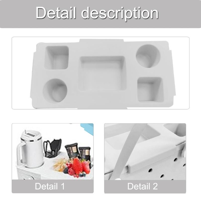 Portable Outdoor Beach Bag Drink Holder Organizers NonSlip Cup Holder Snacks Serving Tray Snacks Box with 5 Compartments