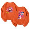 Children's Fashionable Lightweight Long-sleeved Round Neck Pullover With Pockets Printed Pullover