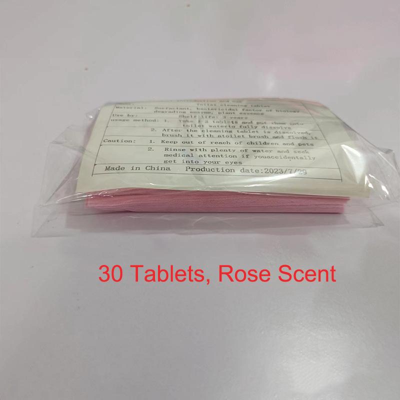 

Таблетки для чистки унитаза 30 шт. Мгновенные таблетки для чистки унитаза Удаление пятен и Аромат Таблетки для чистки ванной комнаты розовый