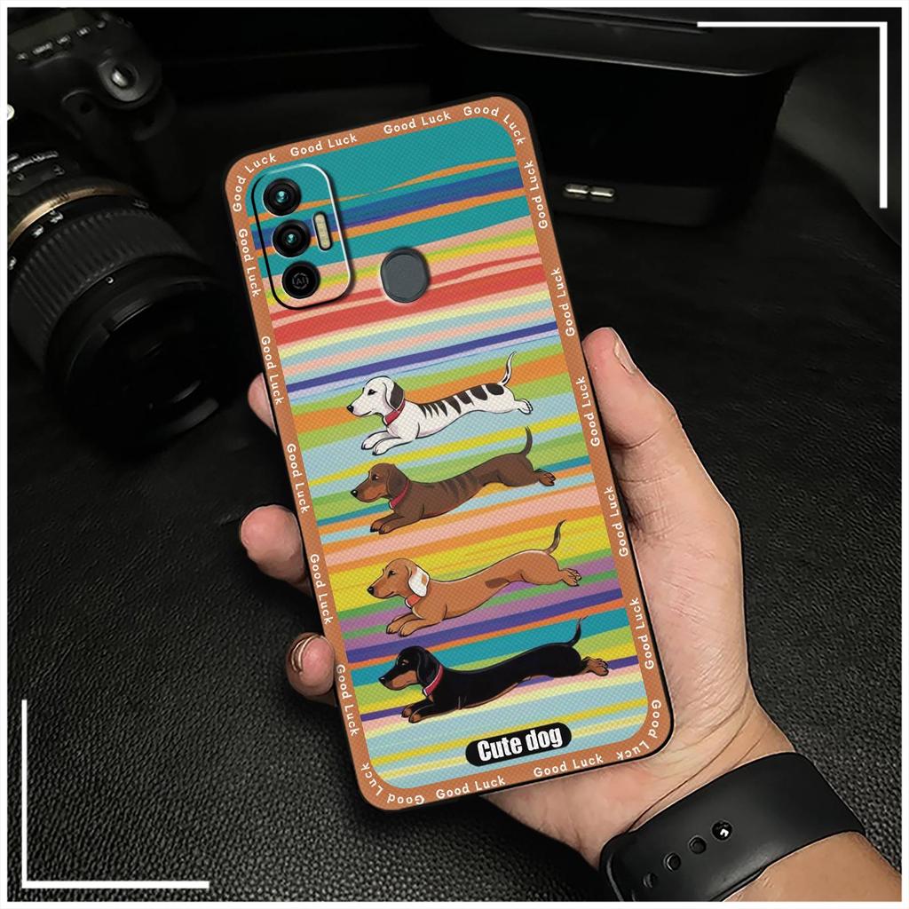 Cute Dirt-resistant Phone Case For Tecno Spark 7/Spark7T Fashion Design Cartoon Silicone Back Cover Full Wrap Graffiti