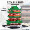Creative China Historical Cultural Architecture Micro Diamond Block Pavilion Of Prince Teng Wang Pavilion Nanobrick Brick Toys