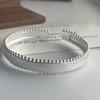 100% Solid 925 Sterling Silver Retro Bracelet for Women Men Vintage Handmade Smooth Bracelet Birthday Gift