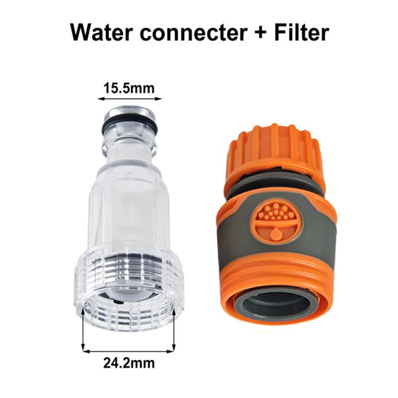 High Pressure Washer Water Filter Car Washer Adapter Automobile Washing Machine Water Connector Set Hose Pipe Fitting