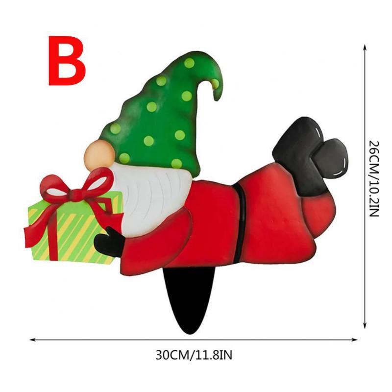 

Подарочная серия Gnome Metal Insert 3 Санта-Клауса Новый Гном Санта-Клаус Двор Плагин Рождественский Декор для Сада Заднего Двора На Открытом Воздухе 1 шт. B-Smaller