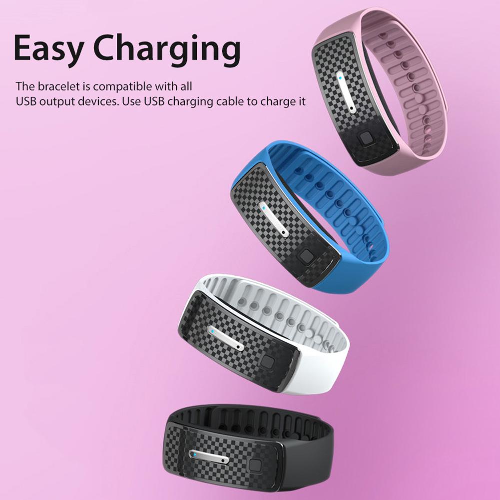 Ultrasonic Anti Mosquitoes Bite Wristband 3 Modes Kids Adult Repellents Watch Waterproof Rechargeable for Summer Indoor Outdoor