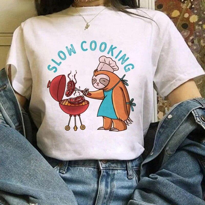 T-Shirt WoUnisex Cute Dinosaur Print T-Shirt Summer Short Sleeve Clothing Fun Versatile Pattern T-Shirt Fashion WoUnisex Top.