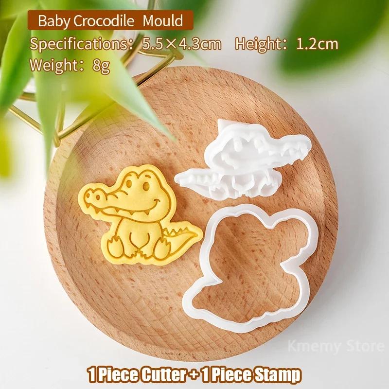 

Cartoon Animals Cookie Cutter Jungle Animal Cute Tiger Lion Cat Dog Bear Elephant Biscuit Stamp Embossing Tools Cake Decoration