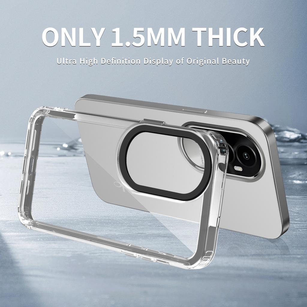 For Oppo Reno11 Pro 5G (Global) Shockproof Cases PC+TPU Clear Phone Cover