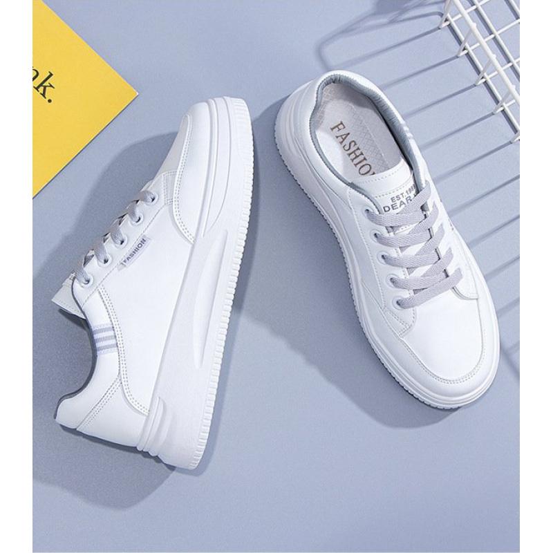 New Women Board shoes Running Mesh Fashion Casual Sneakers Outdoor Comfortable Soft Training Walking Race Thick soles White Shoe