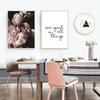 Canvas Painting Nordic Decor Pink Peony Flower Poster and Print Love Wall Art Floral Picture Bedroom