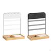 Elegant Wooden And Iron Jewelry Stand, Organizer for Storage Presentation, Suitable Retail