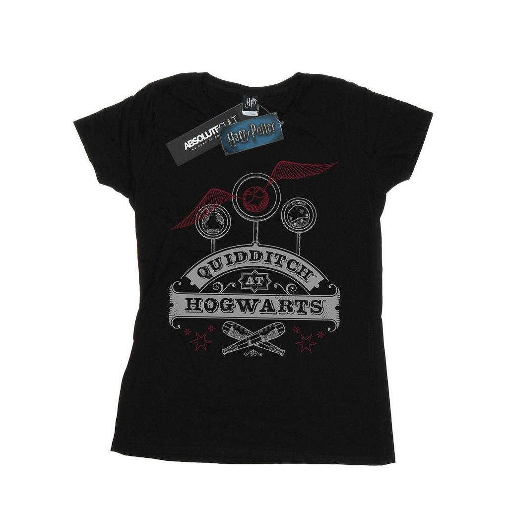 Harry Potter Womens/Ladies Quidditch At Hogwarts Cotton T-Shirt