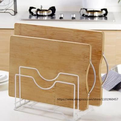 Kitchen Storage Rack Chopping Board Pot Lid Holder Table Top Storage Shelf Kitchen Accessories Organizer Dish Drying Rack