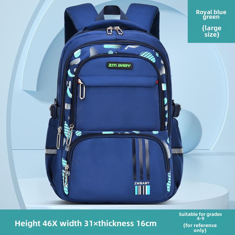 Lightweight Large-Capacity Backpack for Boys Aged 6-12: Casual Design with Fun Prints