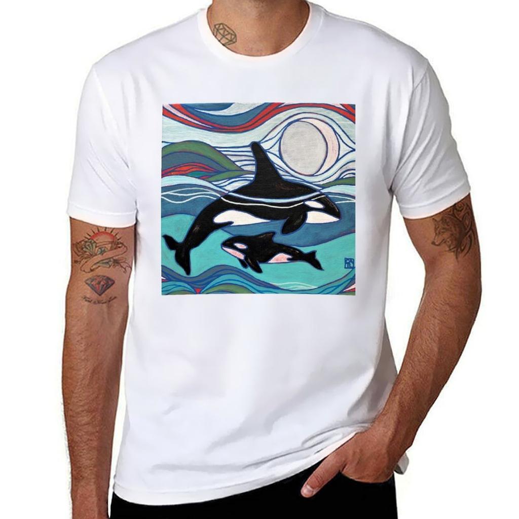 Orca Baby And Mama Tshirt Essential Solid Color Tshirt