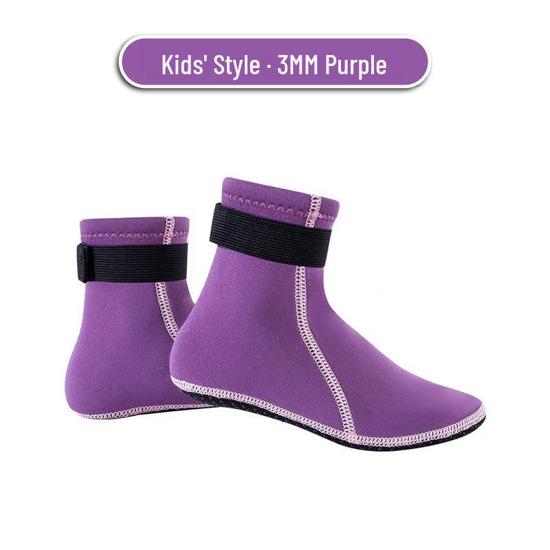 

Kids Neoprene Waterproof Non-slip Warm Swimming Socks with Ankle Guard 34-36 фиолетовый
