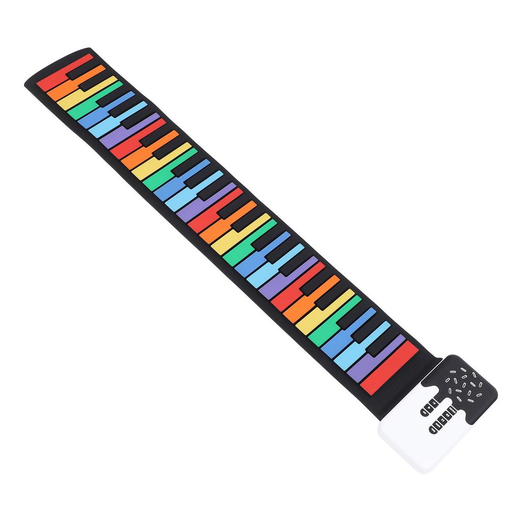 49 Keys Portable Piano Silicone Foldable Hand Rolled Colorful Keyboard Piano Pad Built In Speaker