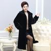 Large size imitation mink coat for women's medium and long loose mother outfit imitation mink fur coat for women