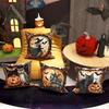 1Pc Halloween Holiday Pillow Cover 18X18 Inch Polyester Print Retro Style Holiday Decoration Home Sofa Cushion Cover