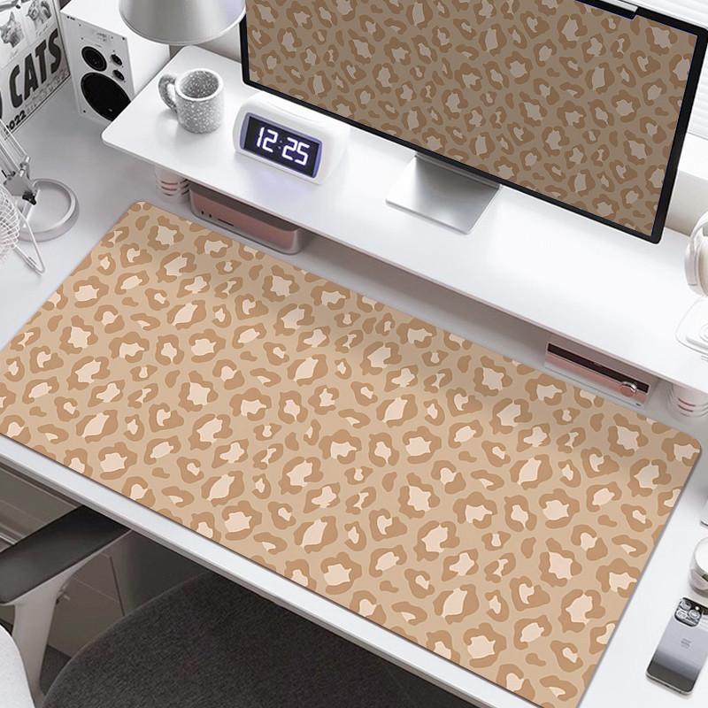 Pink Leopard Print Mouse Pad HD Printing Large Seaming Waterproof Mouse Pad Antislip Gaming Mouse Pad