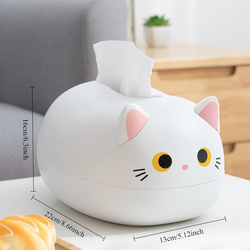 Chubby Bathroom Tissue Holder Cat Tissue Box Livingroom Napkin Storage Box Kitchen Paper Container Desktop Toilet Paper Holder