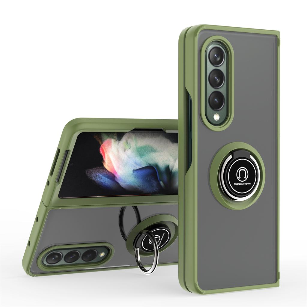 Módní pohodlný kryt s prstenem na prst pro Samsung Galaxy Z Fold3 Fold 3 5g protiskluzový ochranný kryt Fundas