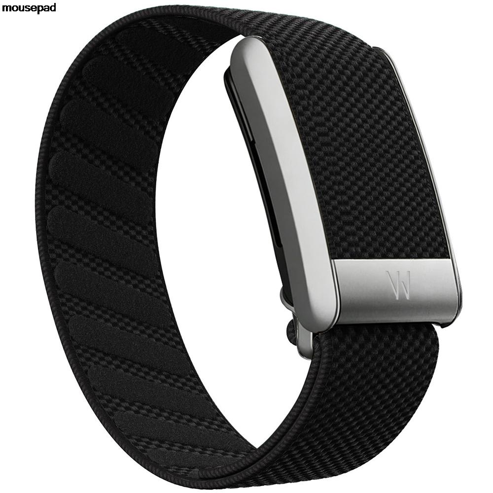 Compatible with Whoop 4.0 Wristband Straps Nylon Braided Elastic Sports Replacement Strap with Silver U-Shaped Metal Frame