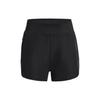 Solid Wide Waistband Fitness Shorts Women Black 1377555-001