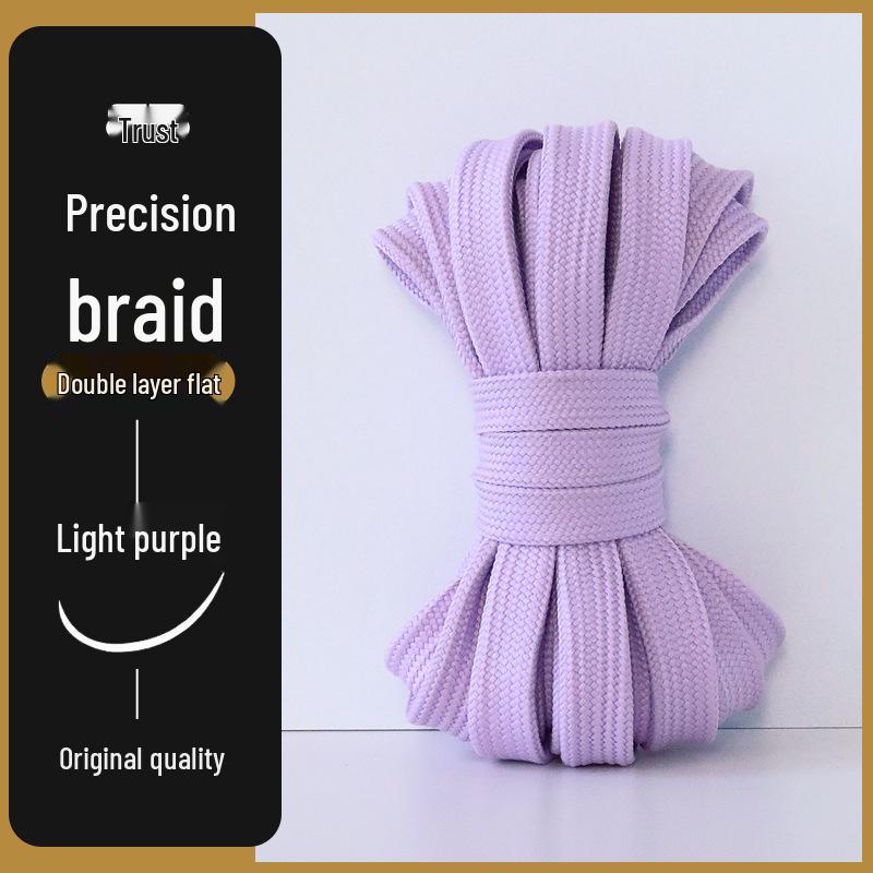 Mångsidiga platta skosnören för män och kvinnor - Original Svart, Vit, Färgglada, Rosa, Grå