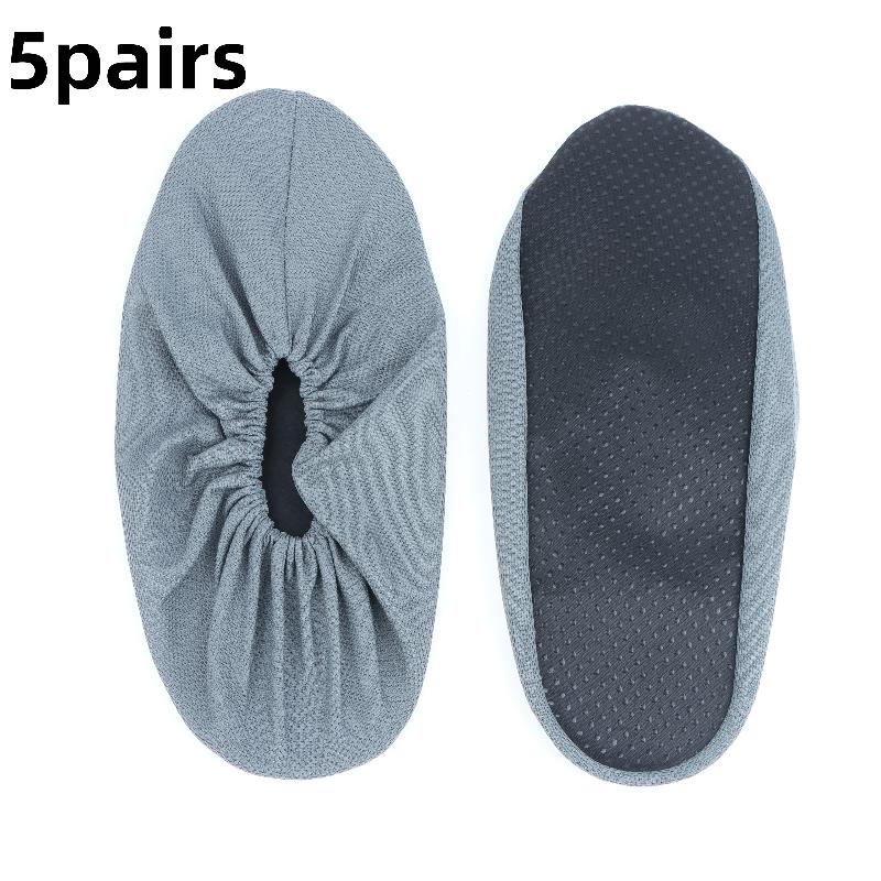 5 Paar Wiederverwendbare Waschbare Überschuhe Rutschfeste Staubdichte Schuhschoner für Baustellen Teppichreinigung
