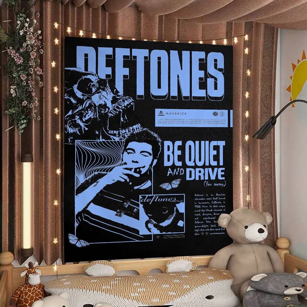 Rock DDeftones Band Chart Tapestry Bohemian Wall Tapestries Mandala Wall Art Decor