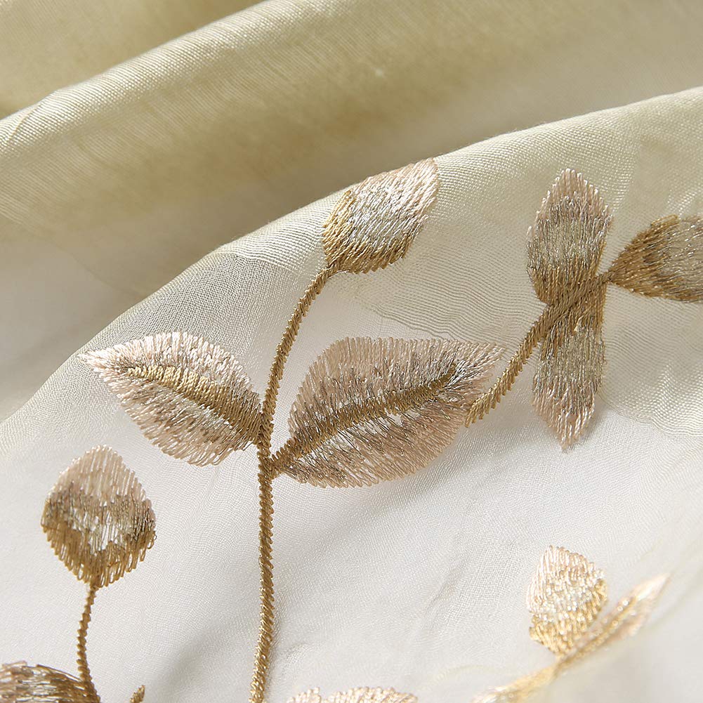 ANMIDA Silk Stole with Floral Large Perfect for or Elegant and Stylish for Women Embroidery, Size, Spring/Summer, Wrapping, Shawl, Scarf,