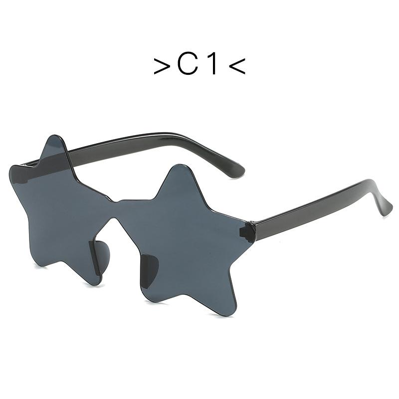 Nowe Modne Kolorowe Damskie Okulary Przeciwsłoneczne w Kształcie Gwiazd Vintage Cukierkowy Kolor Damskie Okulary Przeciwsłoneczne Zabawny Prezent na Halloween Okulary Party