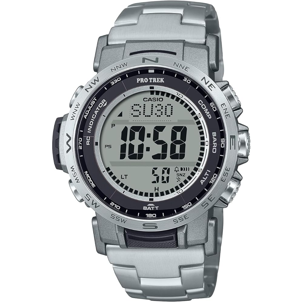 

Чоловічий годинник Casio Pro Trek Climber Line Сонячний Радіоконтроль Сапфірове Скло Екологічно чисті Матеріали Сріблястий PRW-35TLD-7JF