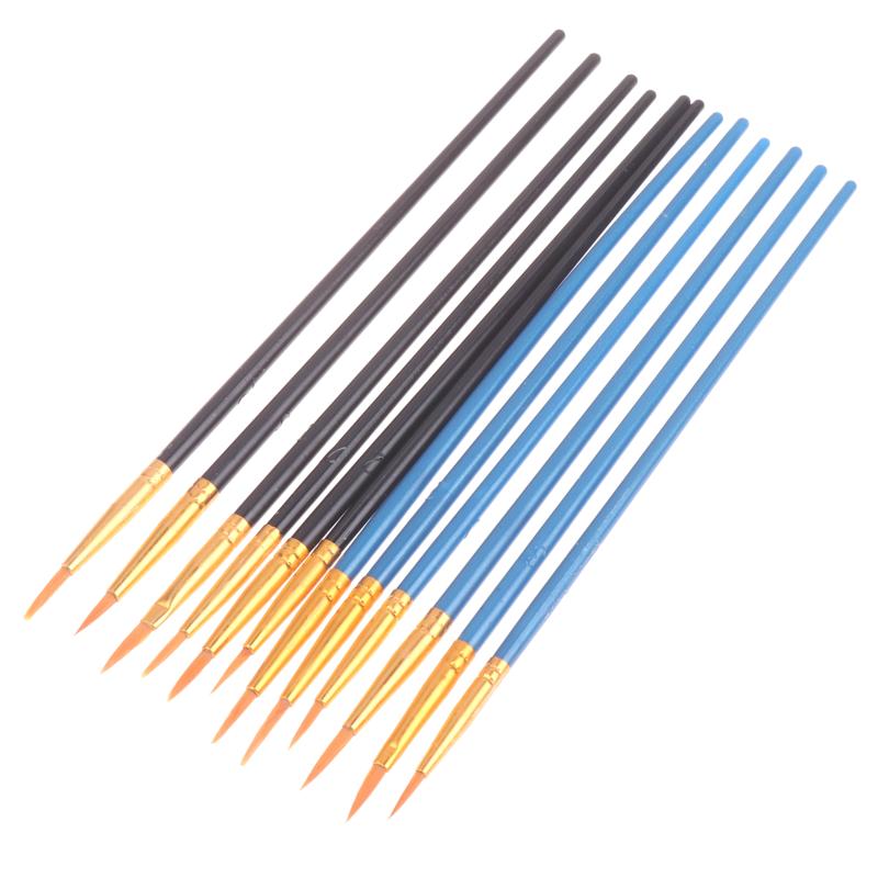 30Pcs Painting Brushes Set Art Round Flat Hair Nylon Hair Paint Brush Pen For Oil Acrylic Watercolor School Art Supplies