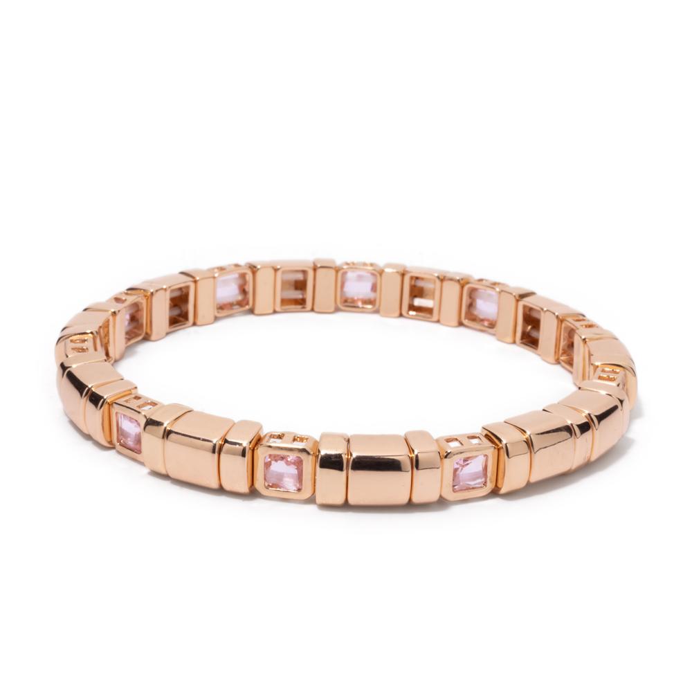New Fashion Deil Eye Enamel Bangle for Women Colorful Beaded Boho Rectangle Shape Hand Accessory