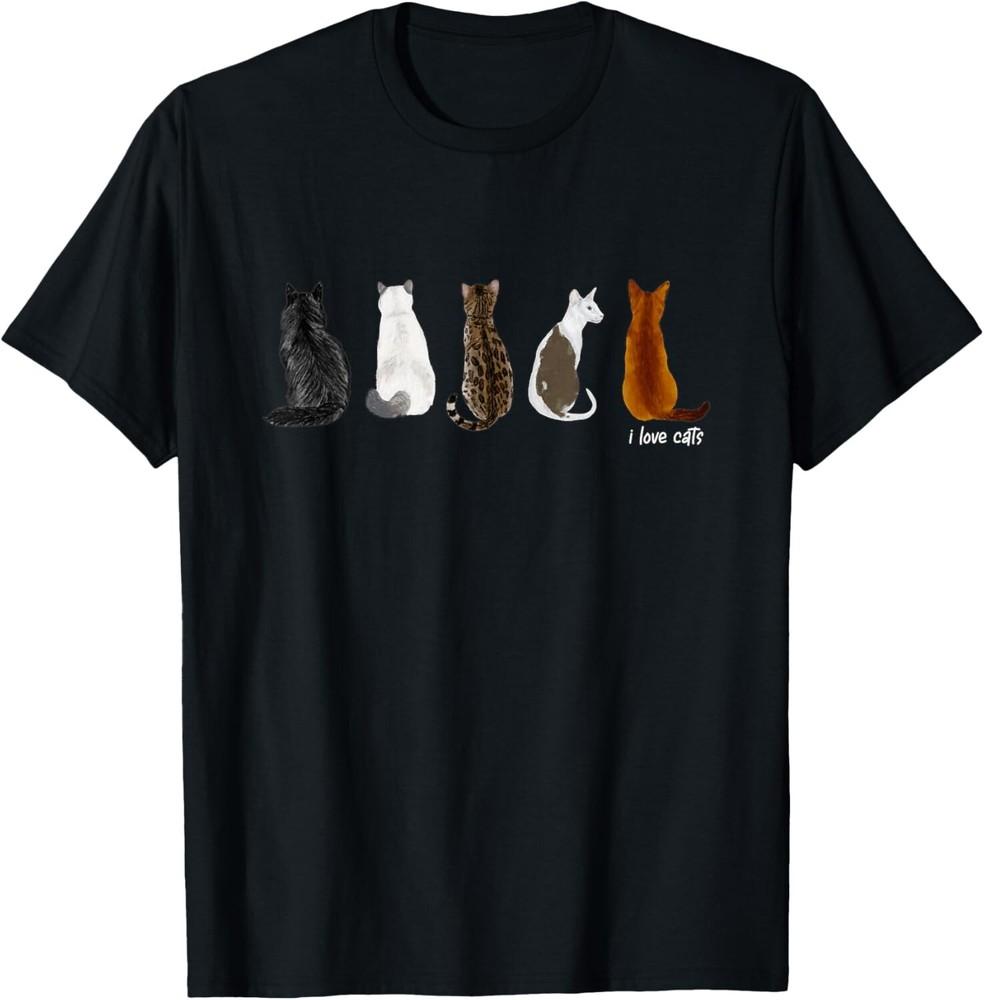 

I Love Cats for Cat Lovers Gift Tee Unisex T-Shirt M