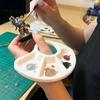 Easy Clean Palette for Oil Painting 3D Printed Thumb Palette, Single Well Paint Plastic Organizer Travel Watercolor Acrylic, Portable Compact
